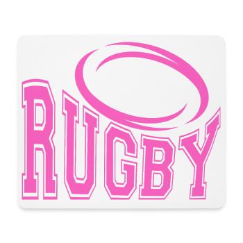 Rugby Femme - T-Shirt Rugby Fans Femme - Tapis de souris (format paysage) - blanc - Devant