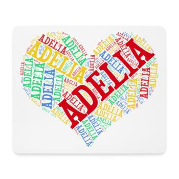 t-shirt Adelia word cloud coeur idée cadeau - Tapis de souris (format paysage) - blanc - Devant