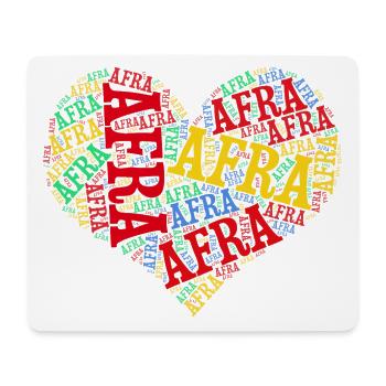 t-shirt Afra word cloud collage coeur t-shirt - Tapis de souris (format paysage) - blanc - Devant
