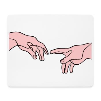 The Creation of Adam hands - Mouse Pad (horizontal) - white - Front