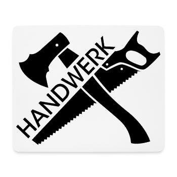 Handwerk Symbol Logo Handwerker Säge Werkzeug icon - Mousepad (Querformat) - Weiß - Vorne