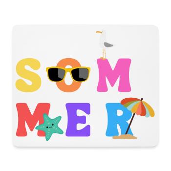 Sommer - Summer - Sommerliebe - Sonne - Sun - Mousepad (Querformat) - Weiß - Vorne