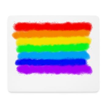 Pride Rainbow Colours / RGB Graffiti Spraypaint - Mouse Pad (horizontal) - white - Front