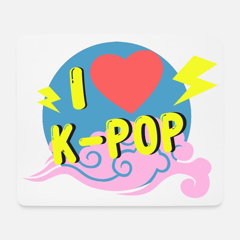 Ich liebe Kpop - Mousepad (Querformat) - Weiß