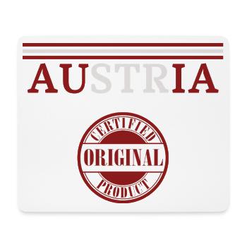 Drapeau de l’Autriche, fierté autrichienne - Tapis de souris (format paysage) - blanc - Devant