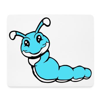 Chenille douce douce petits sourires amicale heureuse - Tapis de souris (format paysage) - blanc - Devant