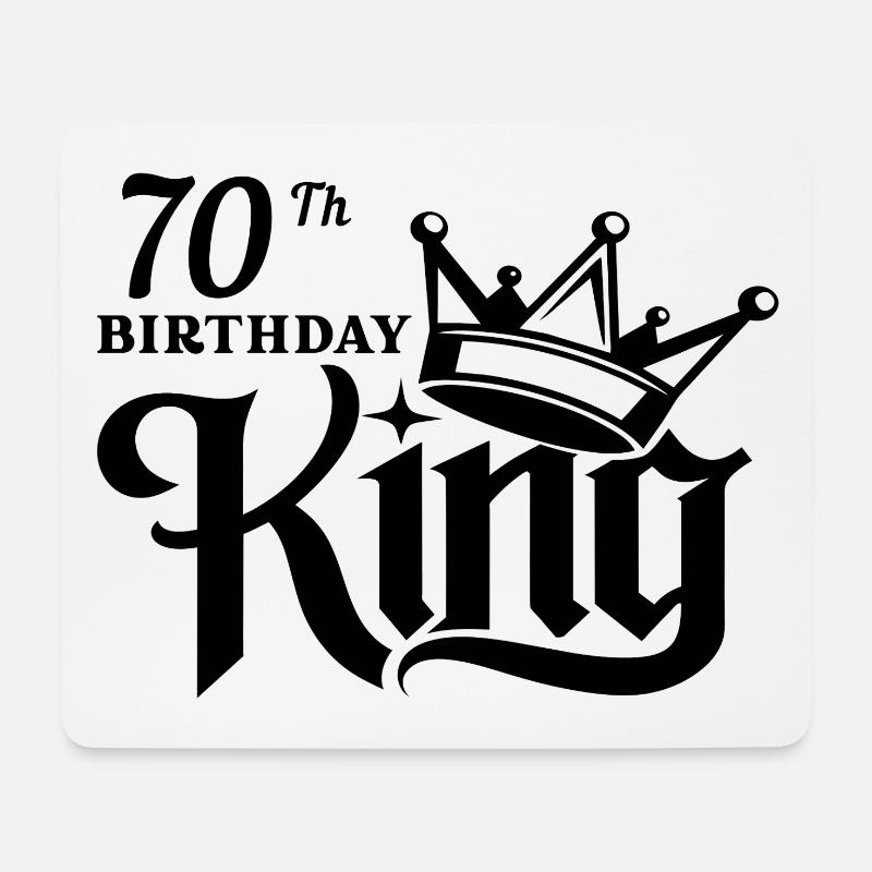 70th Birthday king - Mouse Pad (horizontal) - white
