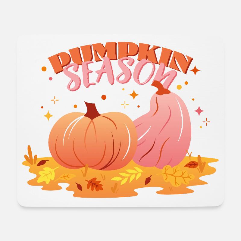 Pumpkin_season - Mousepad (Querformat) - Weiß