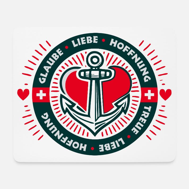 Glaube Liebe Hoffnung - Mousepad (Querformat) - Weiß