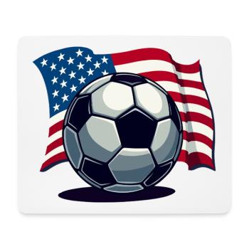 WM USA Fussball Fußballer Amerika Flagge - Mousepad (Querformat) - Weiß - Vorne