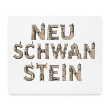 Nouvelles lettres de pierre de Schwanstein - Tapis de souris (format paysage) - blanc - Devant