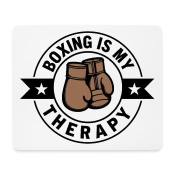 Boxing is my Therapy Boxen Sport Statement - Mouse Pad (horizontal) - white - Front