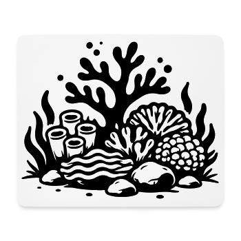Coral Symbol Coral Reef Ocean - Mouse Pad (horizontal) - white - Front