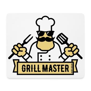Grill Master (Grillen / Grillen / BBQ / 3C) - Mousepad (Querformat) - Weiß - Vorne