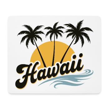 Ambiances d’été hawaïenne avec palmiers et mer - Tapis de souris (format paysage) - blanc - Devant