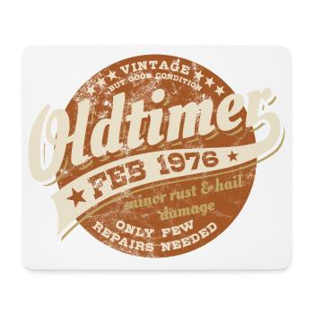 Oldtimer Februar 1976 - Geburtstag - Geschenk - Mousepad (Querformat) - Weiß - Vorne