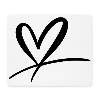 Herz - Mousepad (Querformat) - Weiß - Vorne