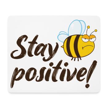 Stay Positive Grumpy Bee Humor Outfit - Mousepad (Querformat) - Weiß - Vorne