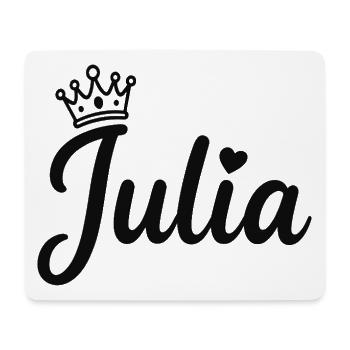 Juliette Nom Couronne Calligraphie personnalisée - Tapis de souris (format paysage) - blanc - Devant