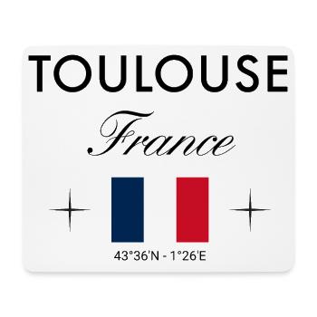 Toulouse France Coordinates Travel Souvenir - Mouse Pad (horizontal) - white - Front