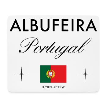 Albufeira Portugal Koordinaten Reise Souvenir - Mousepad (Querformat) - Weiß - Vorne