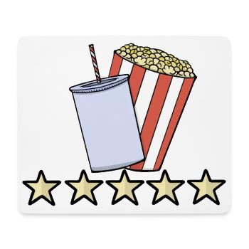 5 Star Movie Night Cinema Popcorn And Soda Review - Mouse Pad (horizontal) - white - Front