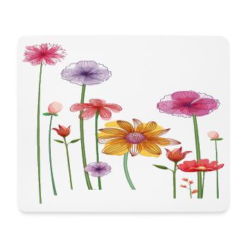 Colorful Wildflowers - Mouse Pad (horizontal) - white - Front