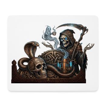 Kaffeepause des Todes - Mousepad (Querformat) - Weiß - Vorne