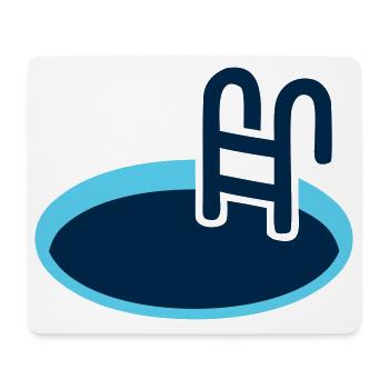 Eisbad Pool Schwimm Logo - Mousepad (Querformat) - Weiß - Vorne