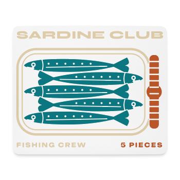 Sardinenclub - Mousepad (Querformat) - Weiß - Vorne