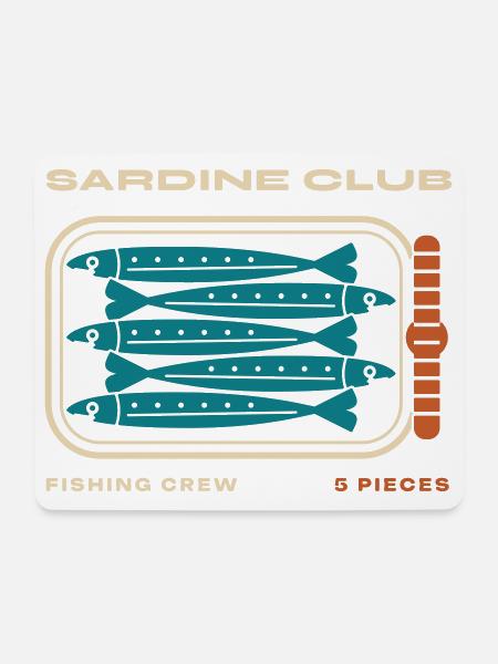 Sardinenclub - Mousepad (Querformat) - Weiß