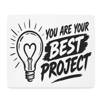 You Are Your Best Project Glühbirnen - Mousepad (Querformat) - Weiß - Vorne