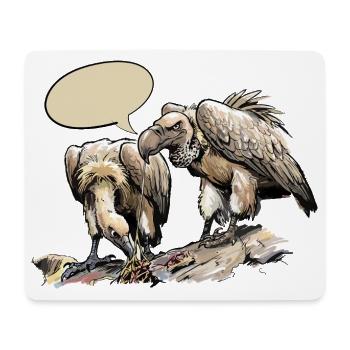 Zwei Geier auf Steinigem Grund - Mousepad (Querformat) - Weiß - Vorne