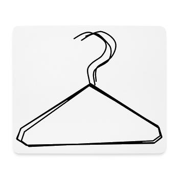 Kleiderbügel handgezeichnet - Mousepad (Querformat) - Weiß - Vorne