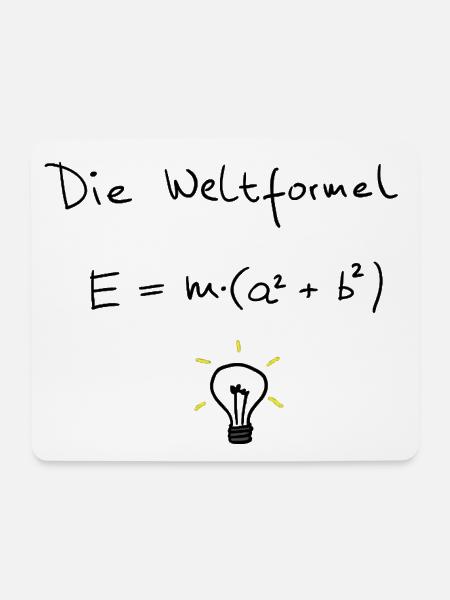 Die Weltformel (handgeschrieben) - Mousepad (Querformat) - Weiß