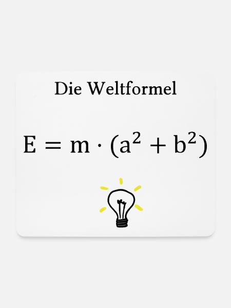 Die Weltformel - Mousepad (Querformat) - Weiß