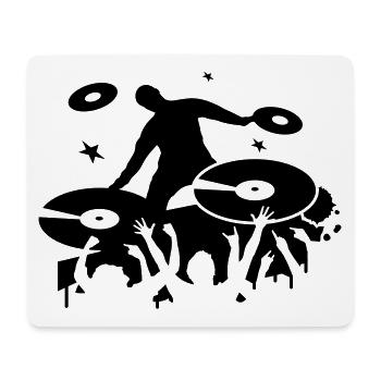 DJ fait partie - Tapis de souris (format paysage) - blanc - Devant