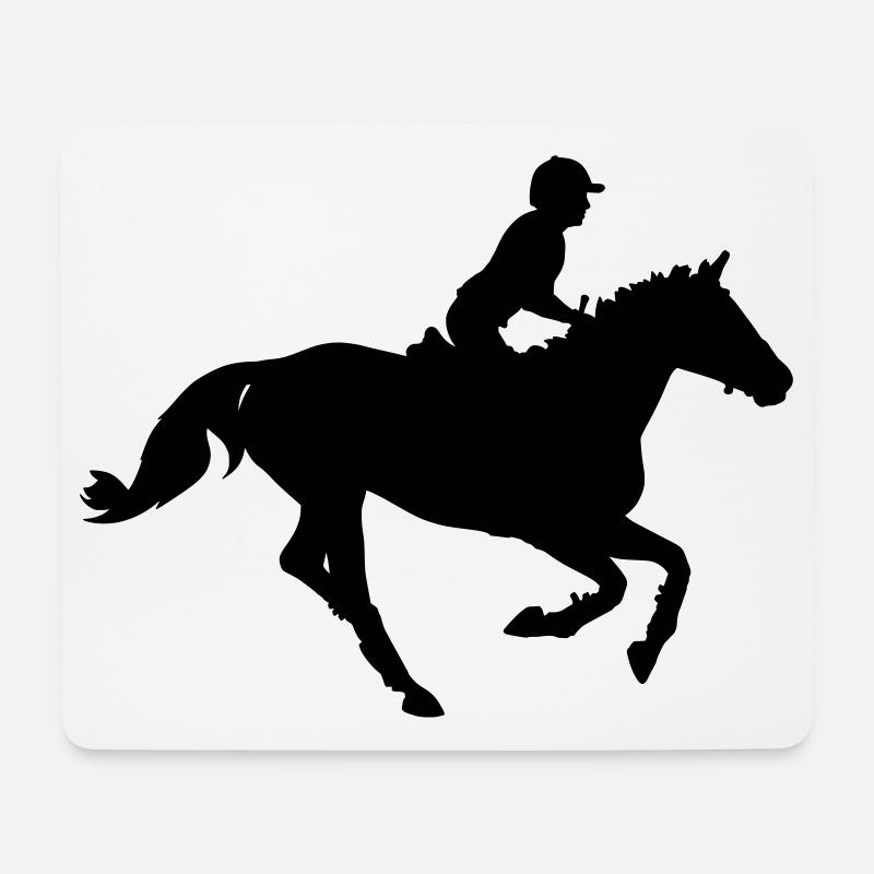 Horse sport - Tapis de souris (format paysage) - blanc