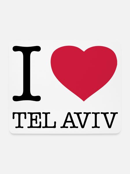 I LOVE TEL AVIV - Mousepad (Querformat) - Weiß