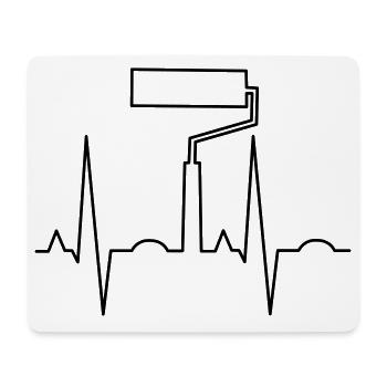 ekg painter - Mouse Pad (horizontal) - white - Front