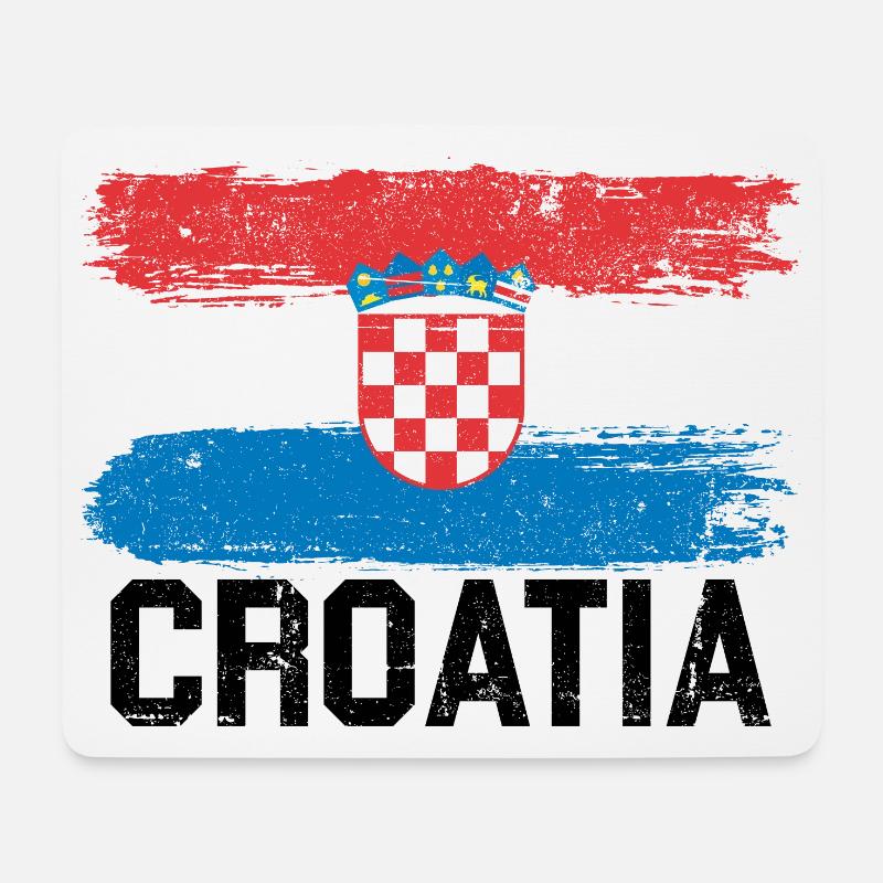 Kroatien Flagge - Mousepad (Querformat) - Weiß