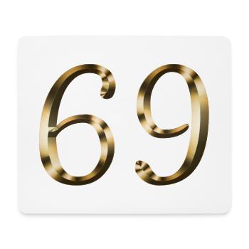 69 year old 69 year old gold 69th birthday gift - Mouse Pad (horizontal) - white - Front