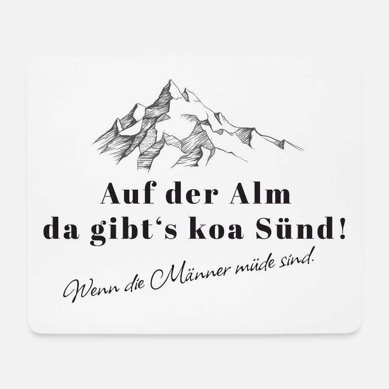 On the Spruch Bergwitz alpine pasture - Mouse Pad (horizontal) - white