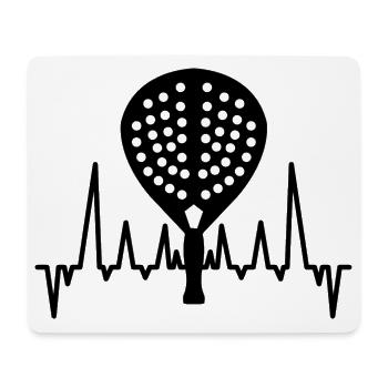 Padel Tennis Sport Raquette Joueur Loisir - Tapis de souris (format paysage) - blanc - Devant