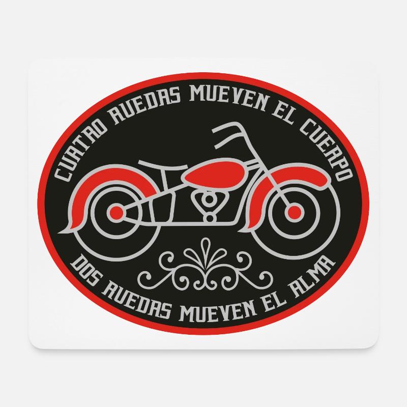 Alma motorcycle: two wheels move the soul - Mouse Pad (horizontal) - white