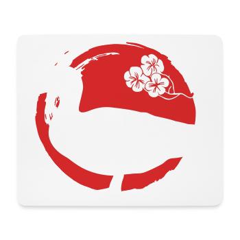 Silhouette De Canard Japonais - Tapis de souris (format paysage) - blanc - Devant