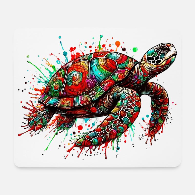Schildkröte - Mousepad (Querformat) - Weiß