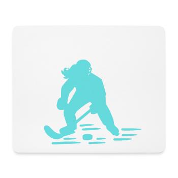Eishockey Eishockeyspielerin - Mousepad (Querformat) - Weiß - Vorne
