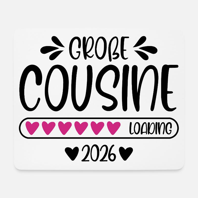 Große Cousine 2026 - Mousepad (Querformat) - Weiß