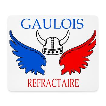 Dreifarbige Flügel der refraktären Gallier - Mousepad (Querformat) - Weiß - Vorne